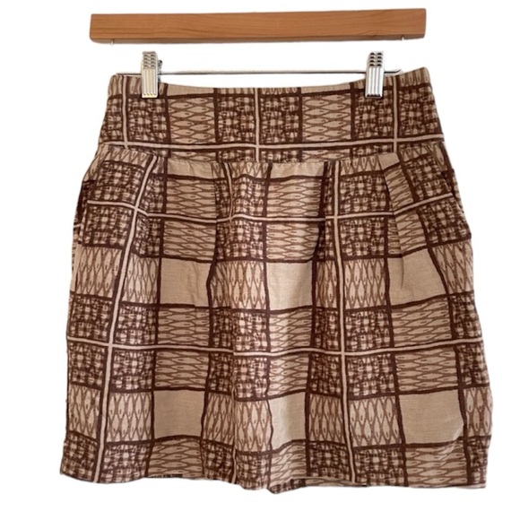 Banana Republic | Like new linen beige miniskirt side pockets lined sz 2… - Picture 1 of 8